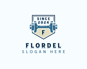 Dumbbell Weights Gym logo design