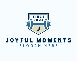 Dumbbell Weights Gym logo design