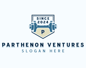 Dumbbell Weights Gym logo design