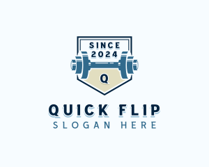 Dumbbell Weights Gym logo design