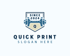 Dumbbell Weights Gym logo design