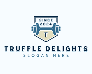 Dumbbell Weights Gym logo design