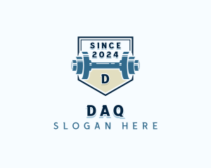 Emblem - Dumbbell Weights Gym logo design