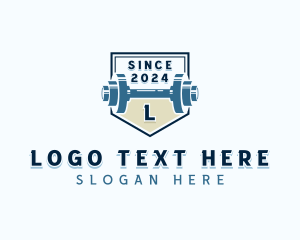 Workout - Dumbbell Weights Gym logo design