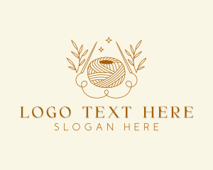 Crochet Needle - Crochet Yarn Weaving logo design