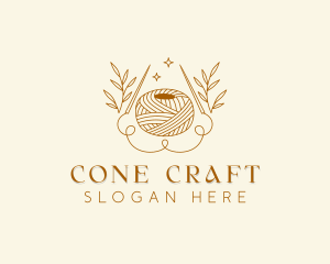 Crochet Yarn Weaving logo design