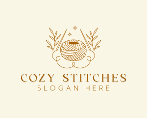 Crochet Yarn Weaving logo design