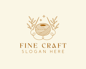 Crochet Yarn Weaving logo design