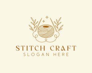 Crochet Yarn Weaving logo design