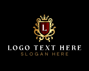 High End - Elegant Shield Crest logo design