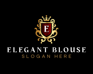 Elegant Shield Crest logo design