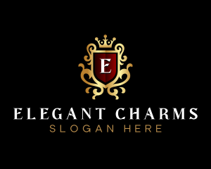 Elegant Shield Crest logo design