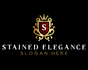 Elegant Shield Crest logo design