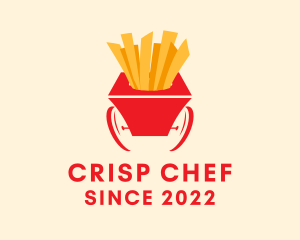 French Fries Cart  logo design