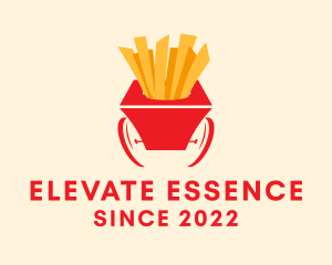Meal Delivery - French Fries Cart logo design