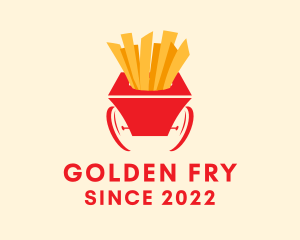 French Fries Cart  logo design