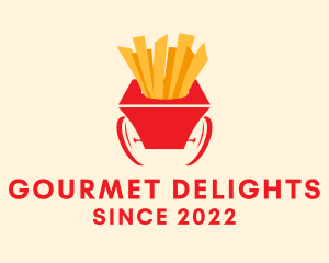 French Fries Cart  logo design