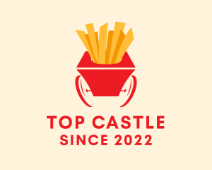 Food - French Fries Cart logo design