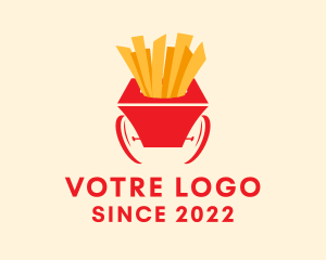 Dish - French Fries Cart logo design