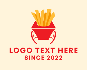 Meal Delivery - French Fries Cart logo design