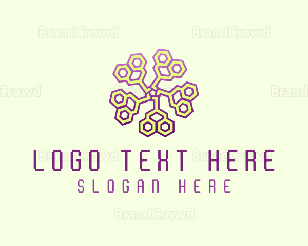 Circuit Tech Flower Logo
