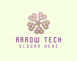 Circuit Tech Flower logo design