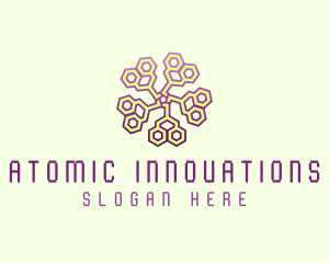 Circuit Tech Flower logo design