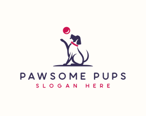 Ball Dog Canine  logo design