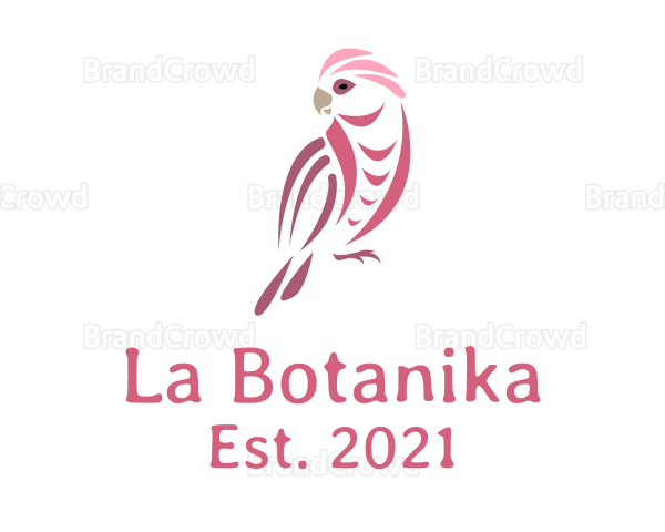 Pink Cockatiel Bird Logo