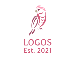 Nature Reserve - Pink Cockatiel Bird logo design