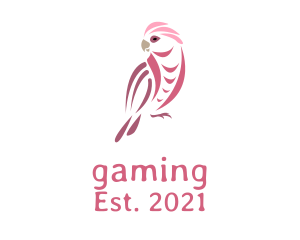 Passerine - Pink Cockatiel Bird logo design
