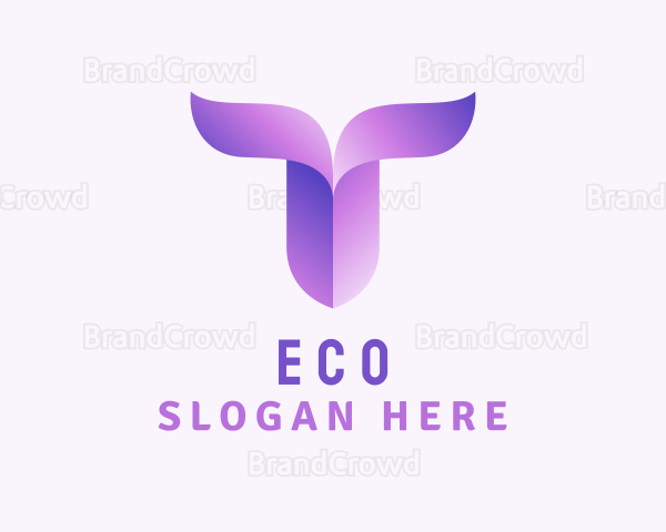 Gradient Purple Letter T Logo