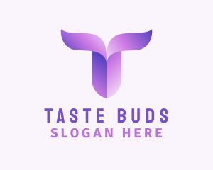 Gradient Purple Letter T logo design