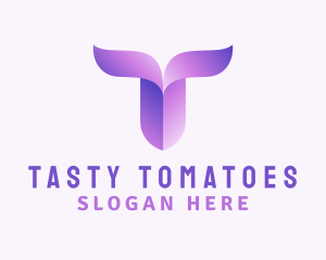 Gradient Purple Letter T logo design