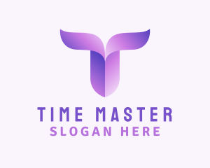 Gradient Purple Letter T logo design