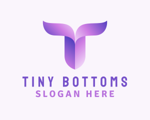 Gradient Purple Letter T logo design