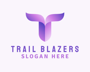 Gradient Purple Letter T logo design