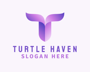 Gradient Purple Letter T logo design