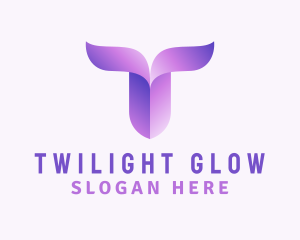 Gradient Purple Letter T logo design