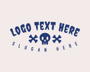 Novelty Shop - Urban Horror Skull logo design