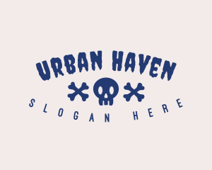 Urban Horror Skull logo design