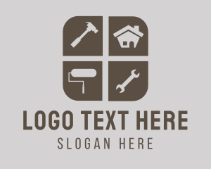 Tradesman - House Fix Repair Paint logo design