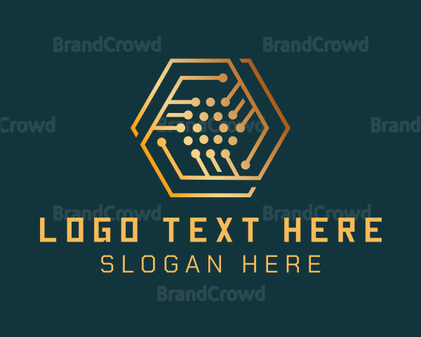 Gold Hexagon Electronics Logo