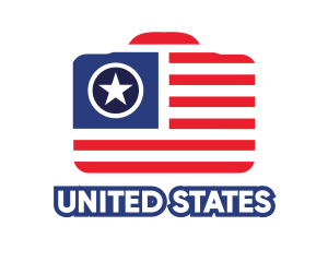 States - Patriotic Camera Photography logo design