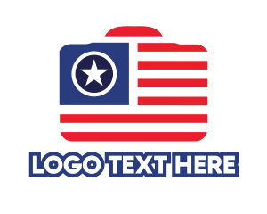 Patriotic Camera Photography Logo