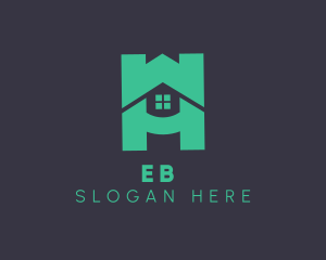 House Real Estate Letter H Logo