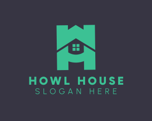 House Real Estate Letter H logo design