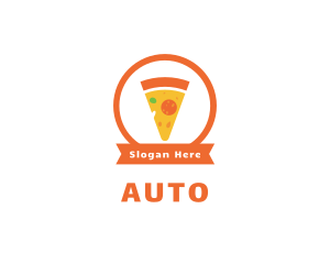 Orange Pizza Slice Logo
