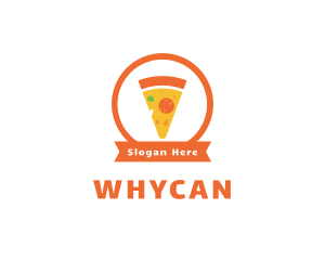 Orange Pizza Slice Logo