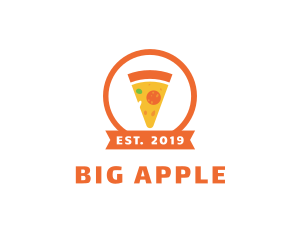 Orange Pizza Slice logo design